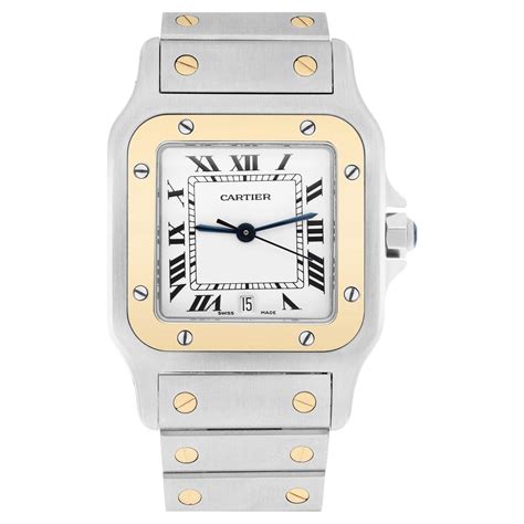 fake vintage cartier santos quartz watch